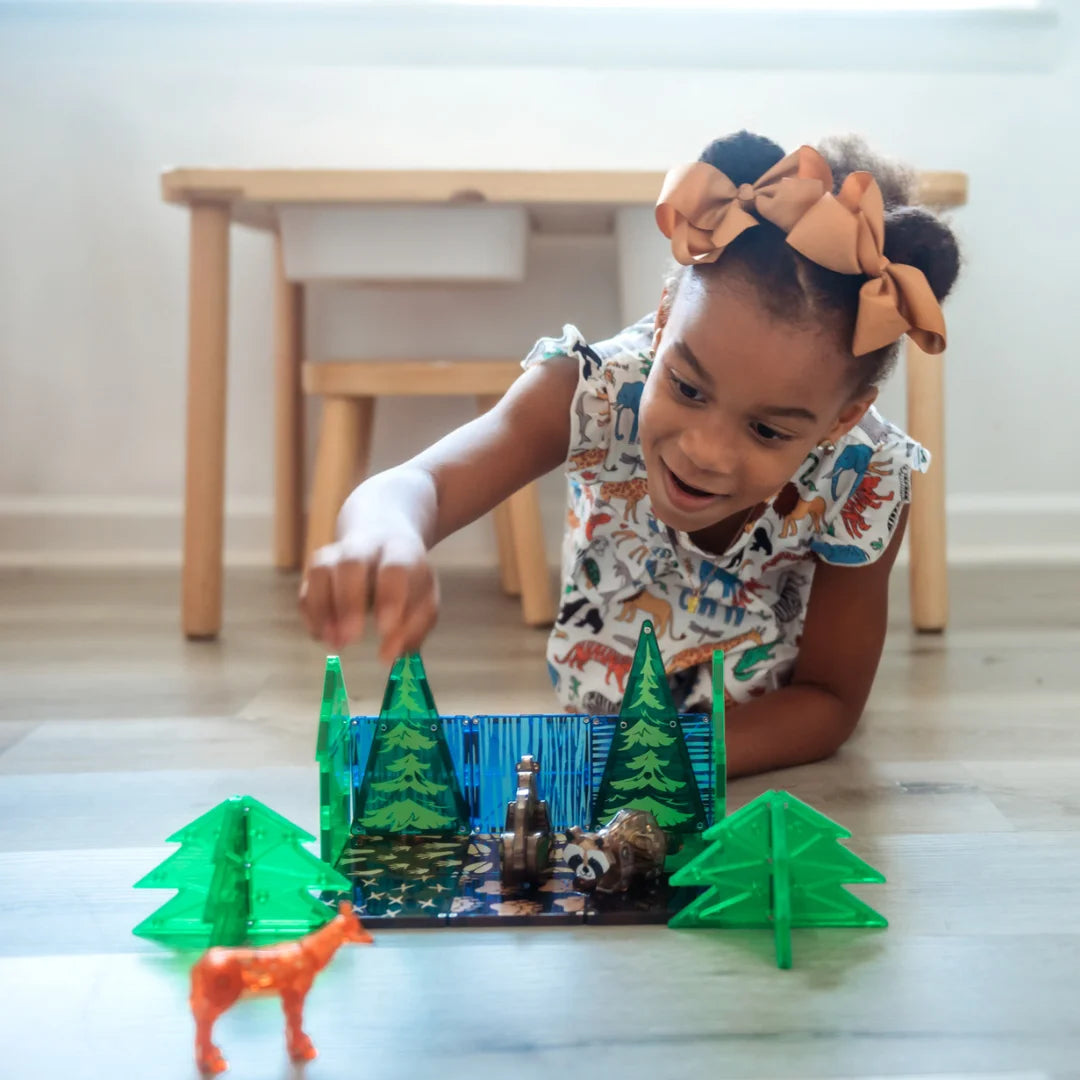 Forest Animals 25-Piece Magnetic Construction Set, the ORIGINAL Magnetic Building Brand