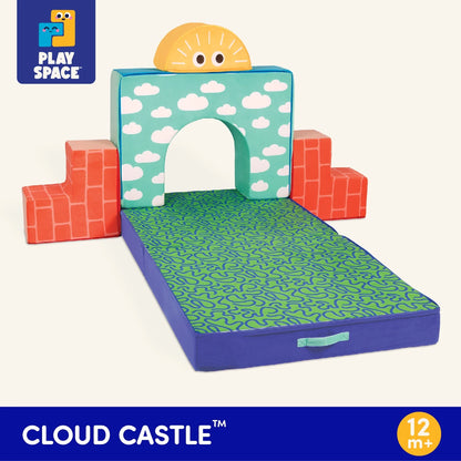 Cloud Castle Foam Fort Building Set with 5 Multicolor Play Shapes, Indoor Toy for 12 Months +