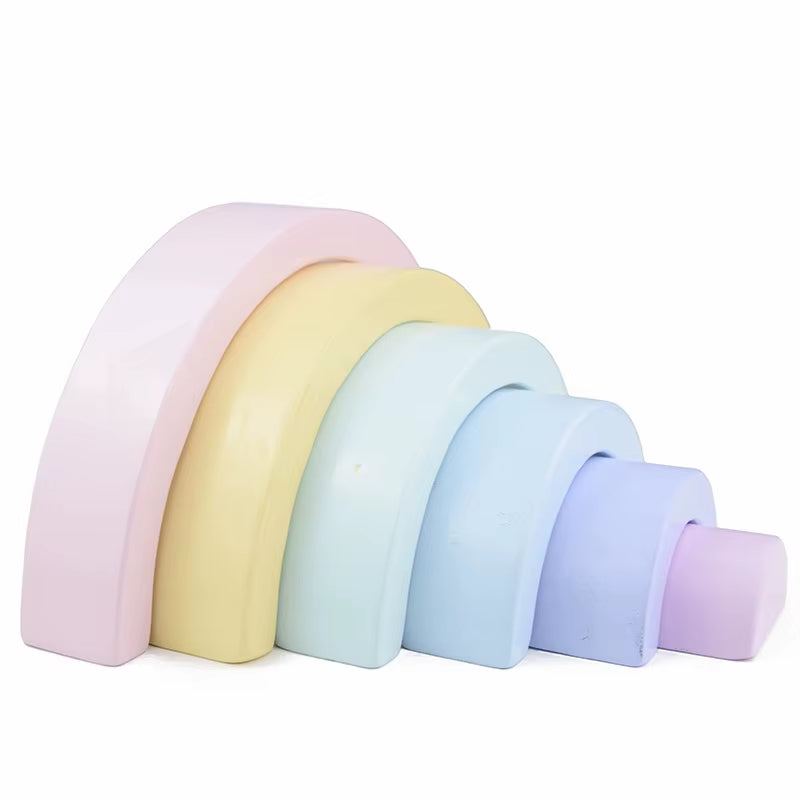 Kids Wooden Toy Montessori Rainbow Building Blocks DIY Creative Stacking Balance Game Educational Toys for Children Kids Gifts